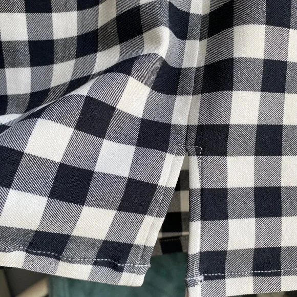 Forever 21 Black and White Checkered Midi Skirt - Picture 3 of 5